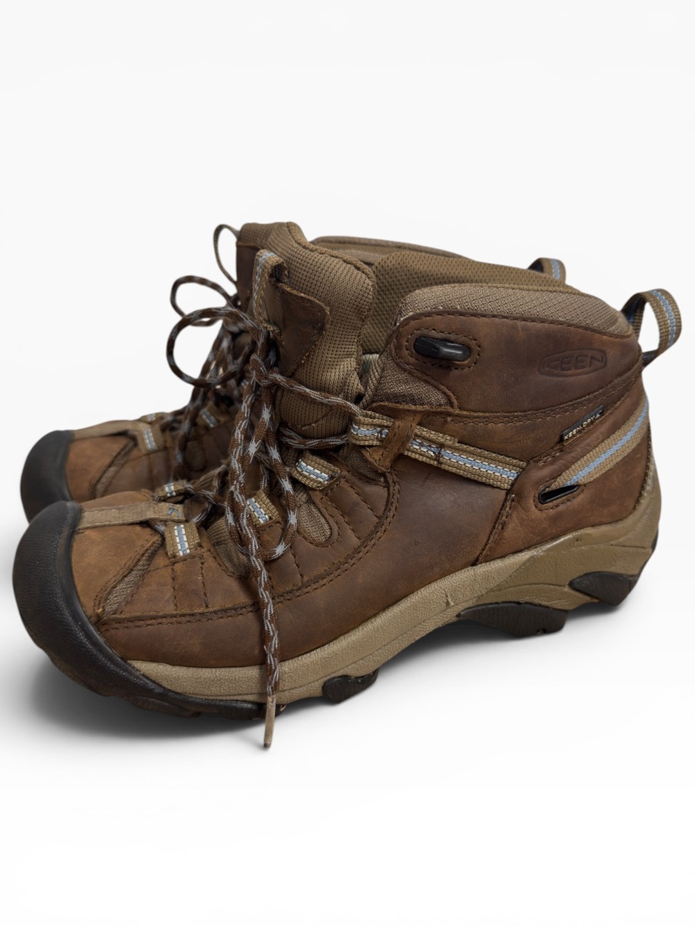 KEEN Targhee II Mid Waterproof Hiking Boots Brown Leather Women’s Size 8.5 Trail